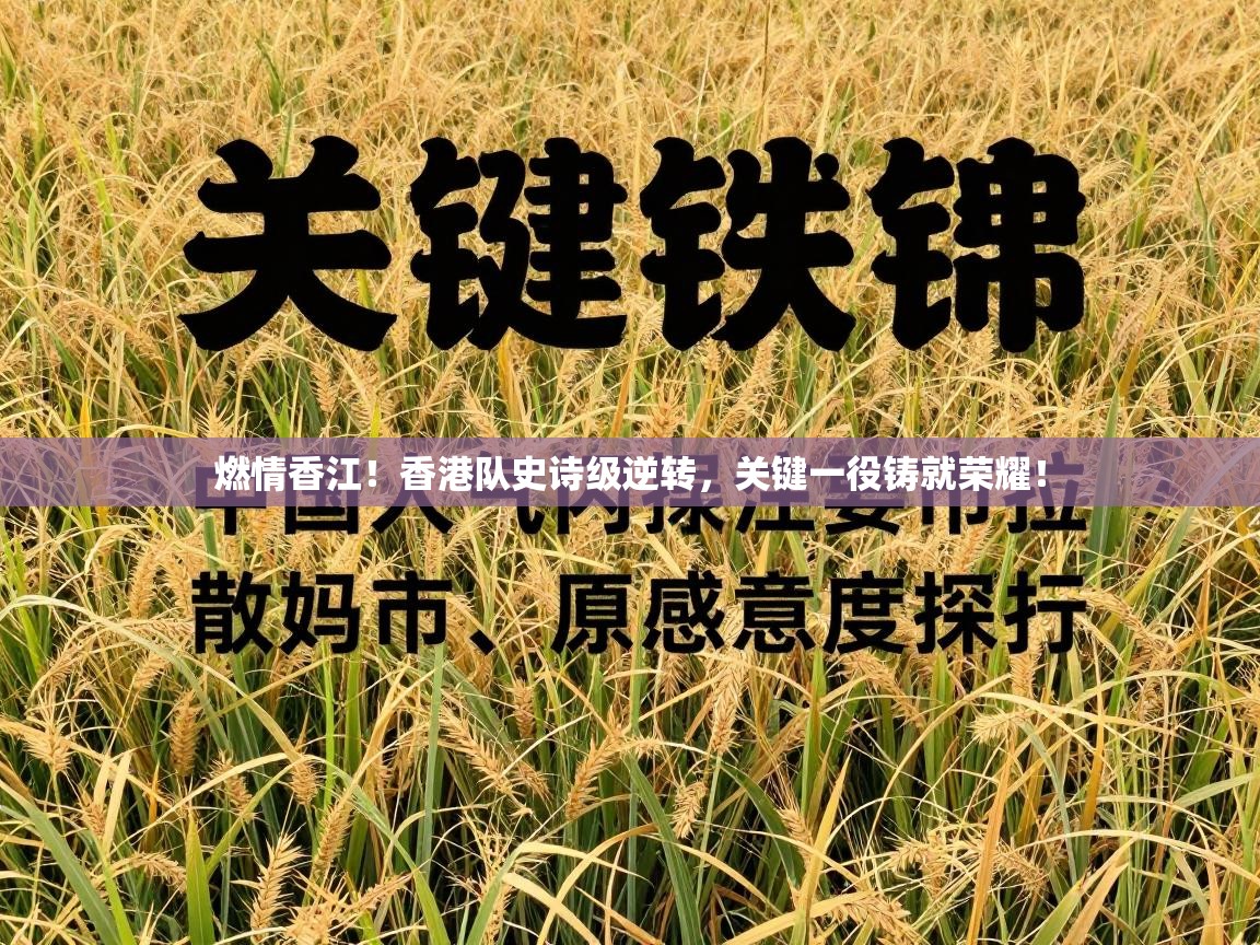 燃情香江!香港队史诗级逆转,关键一役铸就荣耀! 第2张